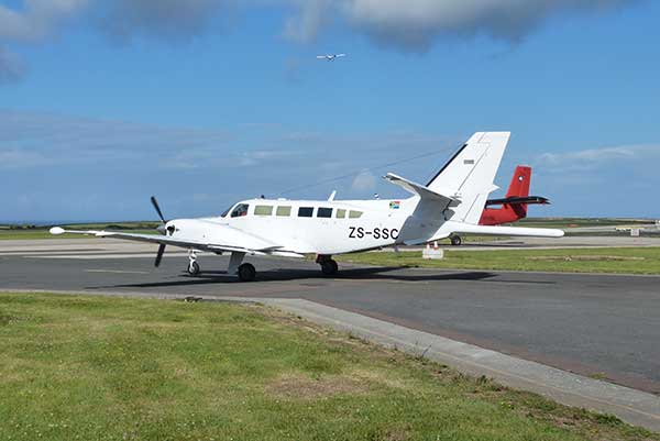 The Fugro Reims Cessna being used for the geophysical survey.